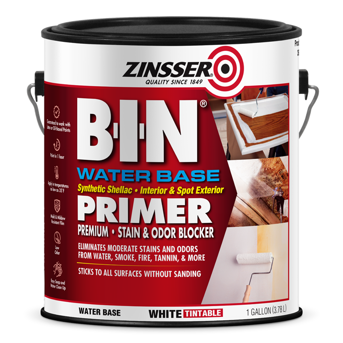 Zinsser B-I-N Water Base primer gallon can