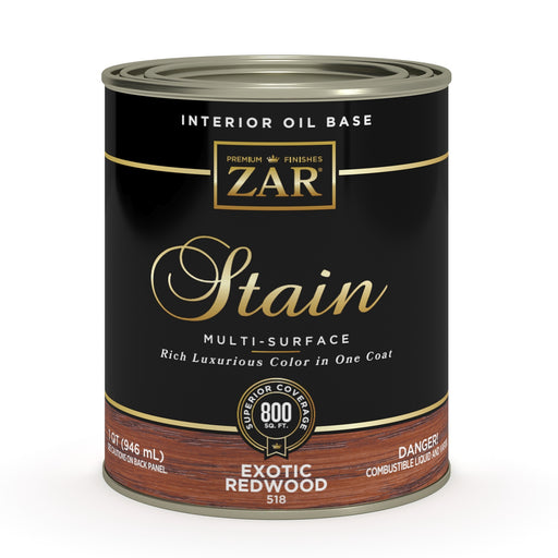 ZAR Interior Oil Base Stain, Exotic Redwood, Quart manufacturer can