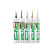 Sashco Mor-Flexx Charcoal 10.5 oz; five-color family packaging