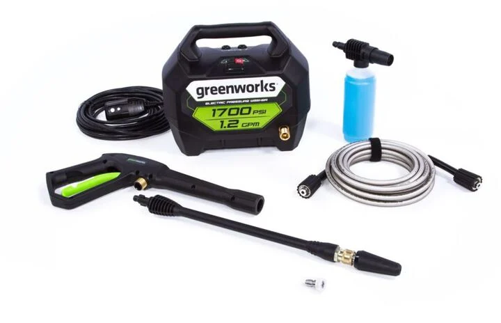 Greenworks 1700 PSI Portable Electric Pressure Washer Kit
