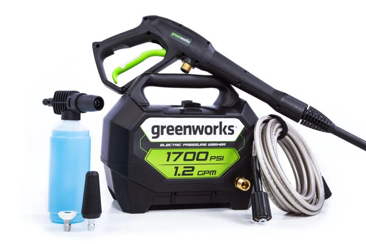 Greenworks 1700 PSI Portable Electric Pressure Washer Kit