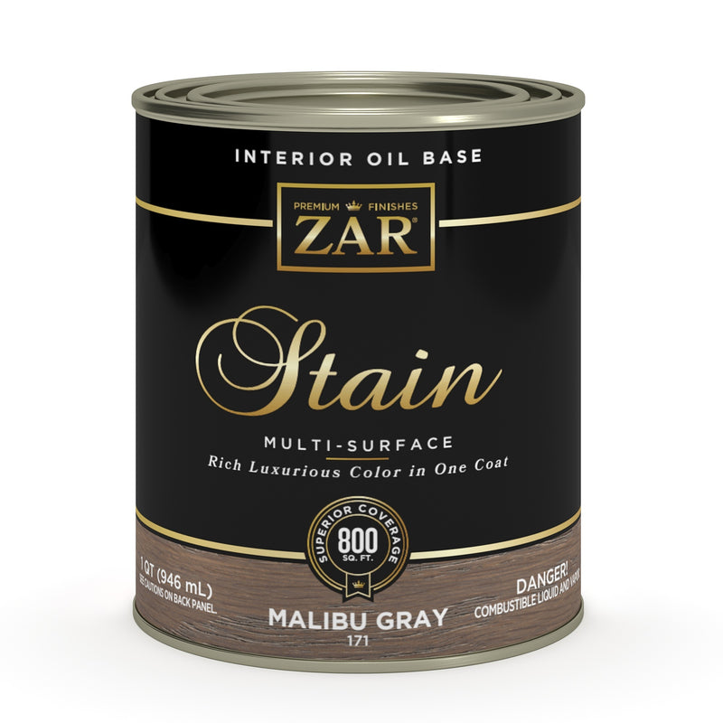 ZAR Interior Oil Base Stain, Malibu Gray, Quart manufacturer can