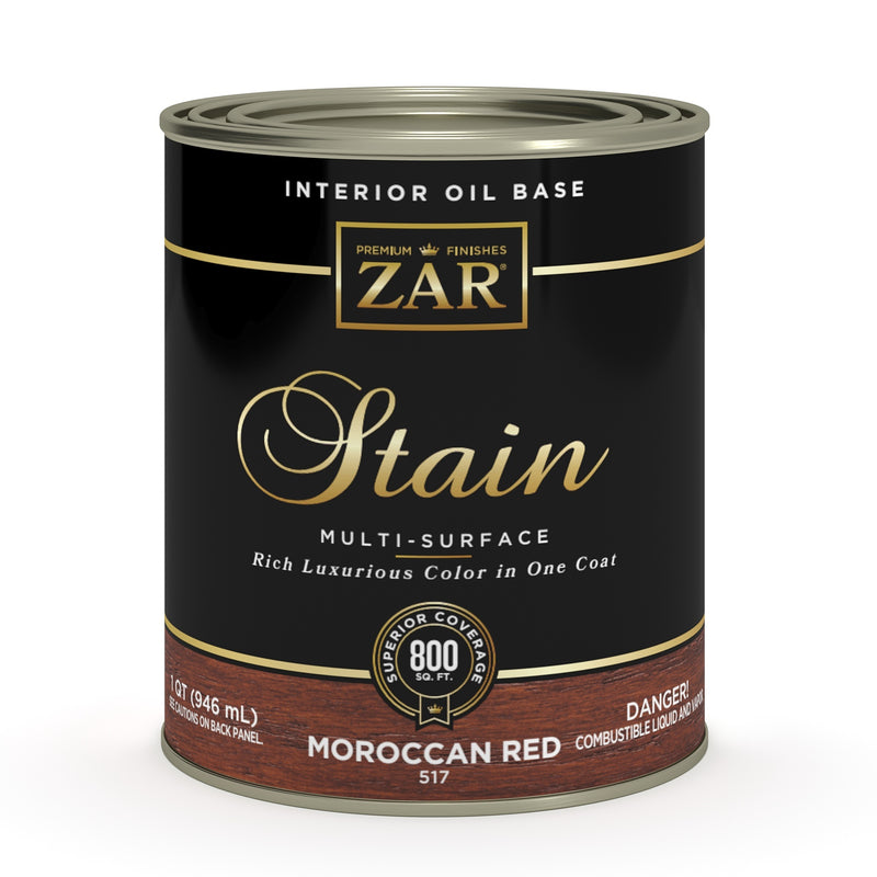 ZAR Interior Oil Base Stain, Moroccan Red, Quart manufacturer can