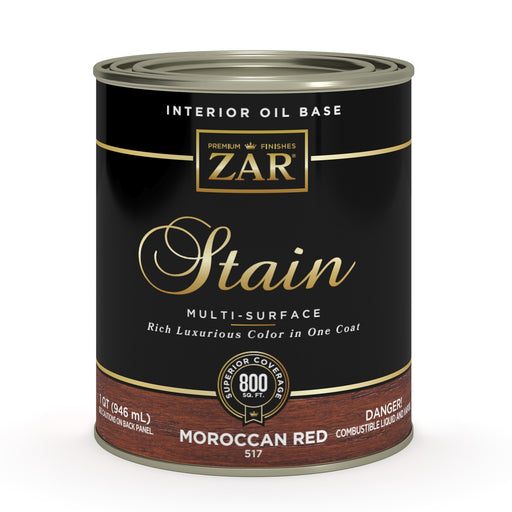 ZAR Interior Oil Base Stain, Moroccan Red, Quart manufacturer can