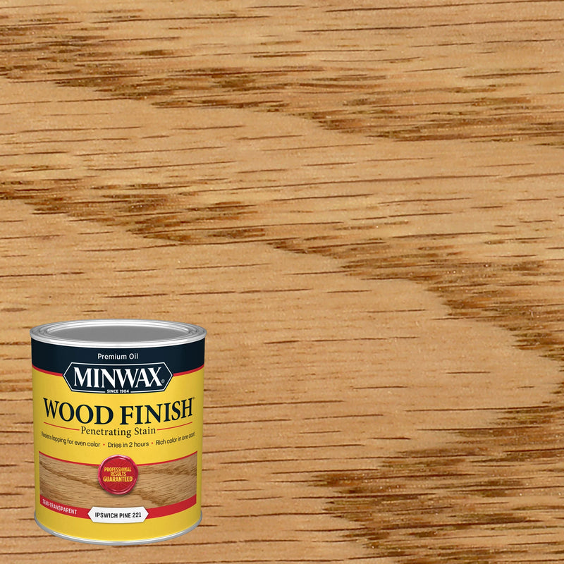 Ipswich Pine manufacturer color sample; substrate affects appearance