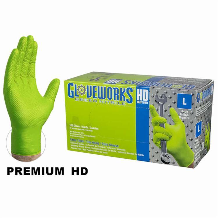 Ammex Gloveworks Heavy Duty Nitrile Gloves 100Pack Large Project Weekend DIY