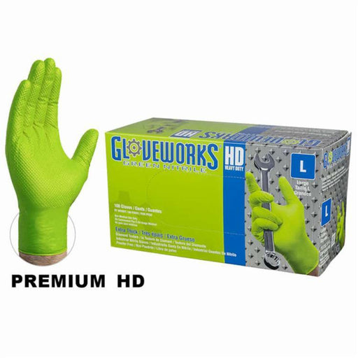 Ammex Gloveworks Heavy Duty Nitrile Gloves 100Pack Large Project Weekend DIY