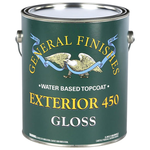 General Finishes Exterior 450 WaterBased Finish Clear Gloss Topcoat Gallon Project Weekend DIY