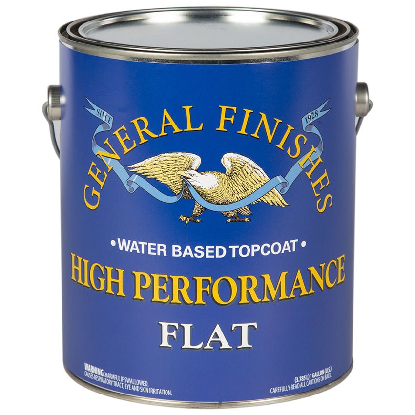 General Finishes High Performance Water-Based Polyurethane Topcoat Clear Flat 1 gallon can