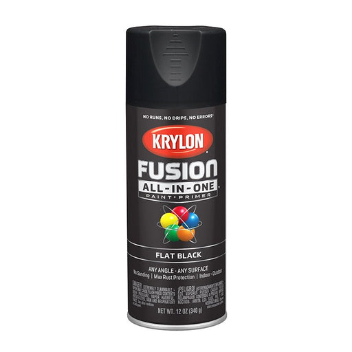 Krylon Fusion All - in - One Spray Paint - Black (12 oz) - LCB Paint & Supply