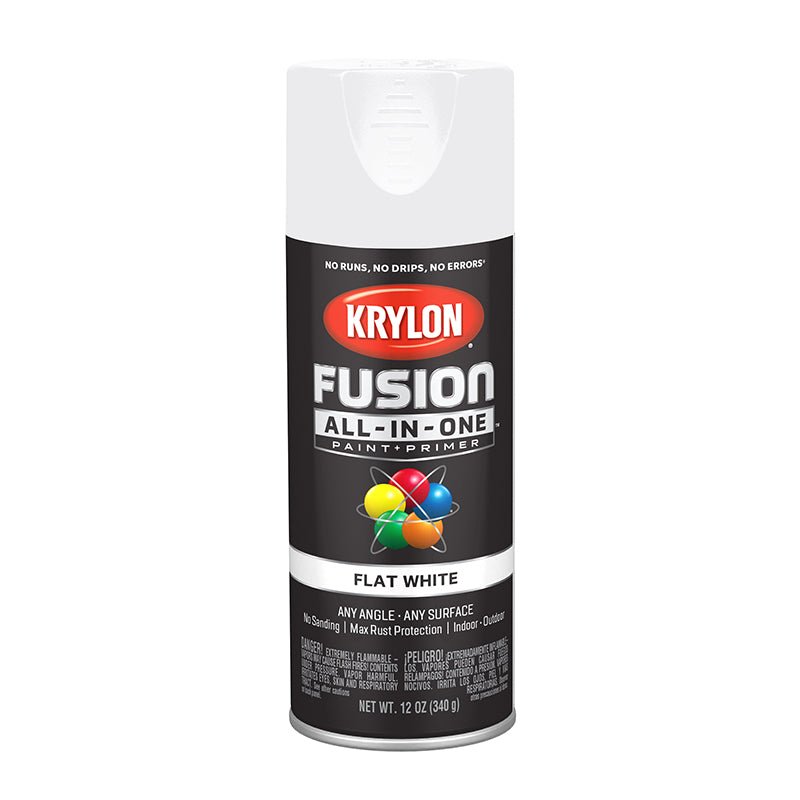 Krylon Fusion All - in - One Spray Paint - White (12 oz) - LCB Paint & Supply