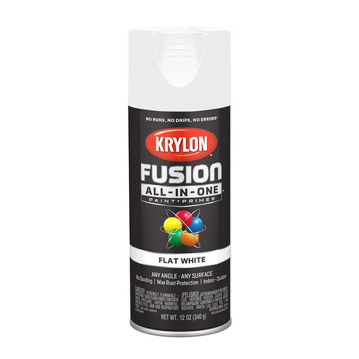 Krylon Fusion All - in - One Spray Paint - White (12 oz) - LCB Paint & Supply