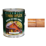 Messmer's Timberflex Log Home Finish, Dark Walnut, Satin, Gallon with Dark Walnut color swatch