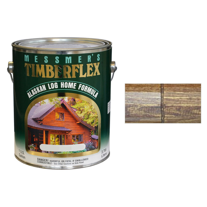 Messmer's Timberflex Log Home Finish, Oxford Brown, Satin, Gallon with Oxford Brown color swatch
