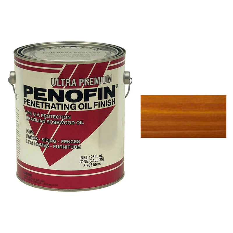 Penofin Red Label Stain, Transparent Western Red Cedar, Gallon with Transparent Western Red Cedar color swatch