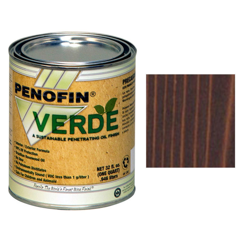 Penofin Verde Zero VOC Stain, Bitterwood, Quart with Bitterwood color swatch
