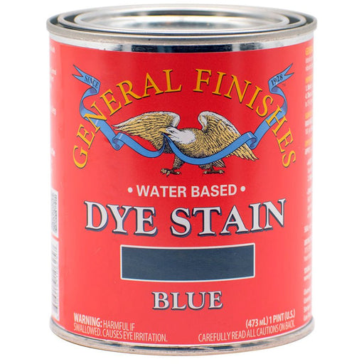 Pint General Finishes WB Dye Stain Blue - LCB Paint & Supply