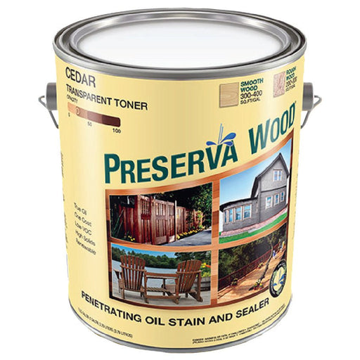 Preserva Products, Ltd. Wood Stain Transparent Cedar Gallon Project Weekend DIY