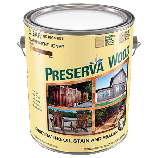 Preserva Products, Ltd. Wood Stain Transparent Clear Gallon Project Weekend DIY