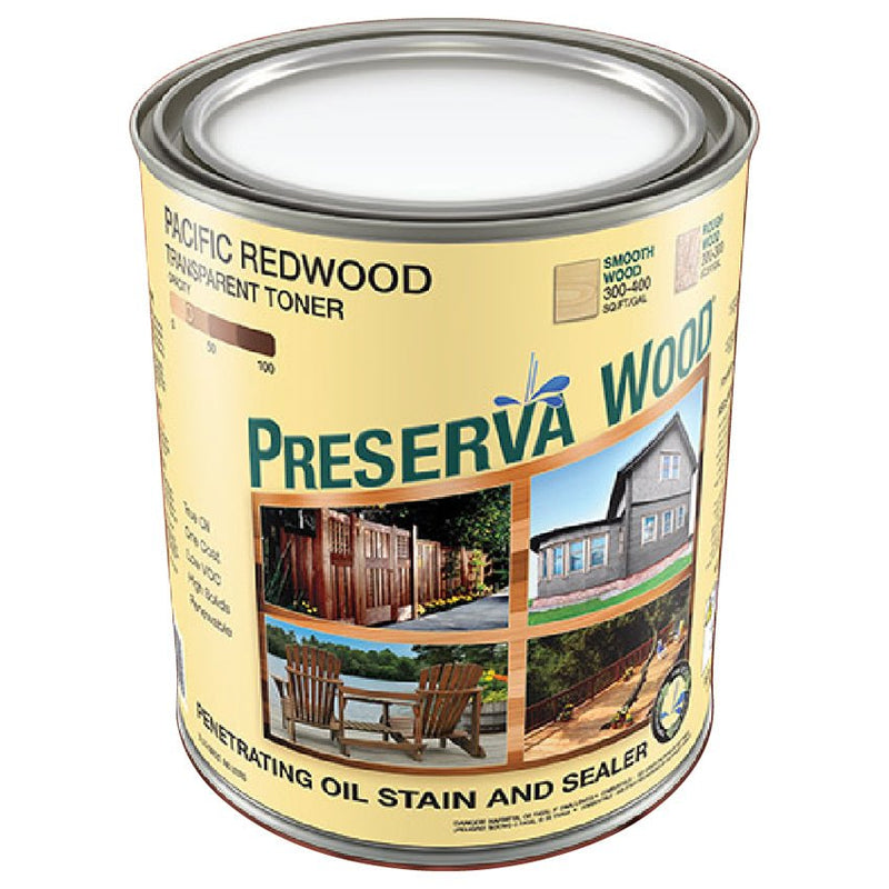 Preserva Products, Ltd. Wood Stain Transparent Pacific Quart Project Weekend DIY
