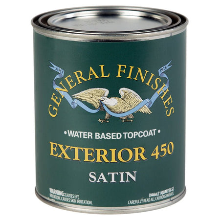 General Finishes Exterior 450 Clear Satin quart can