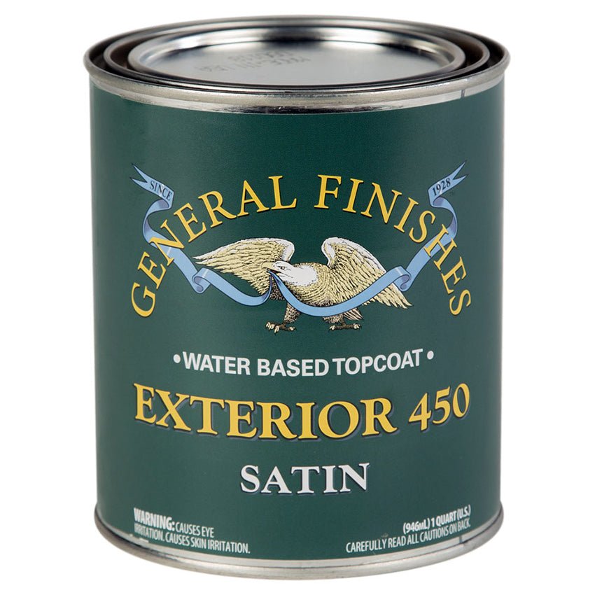 General Finishes Exterior 450 Clear Satin quart can