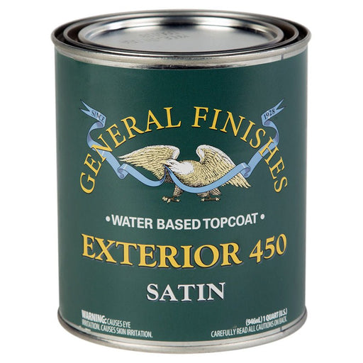 Quart General Finishes Ext 450 WB Finish Clear Satin - LCB Paint & Supply