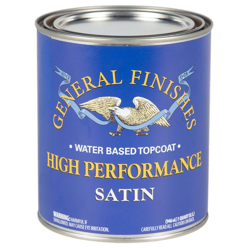 General Finishes High Performance WaterBased Topcoat Clear Satin Quart Project Weekend DIY