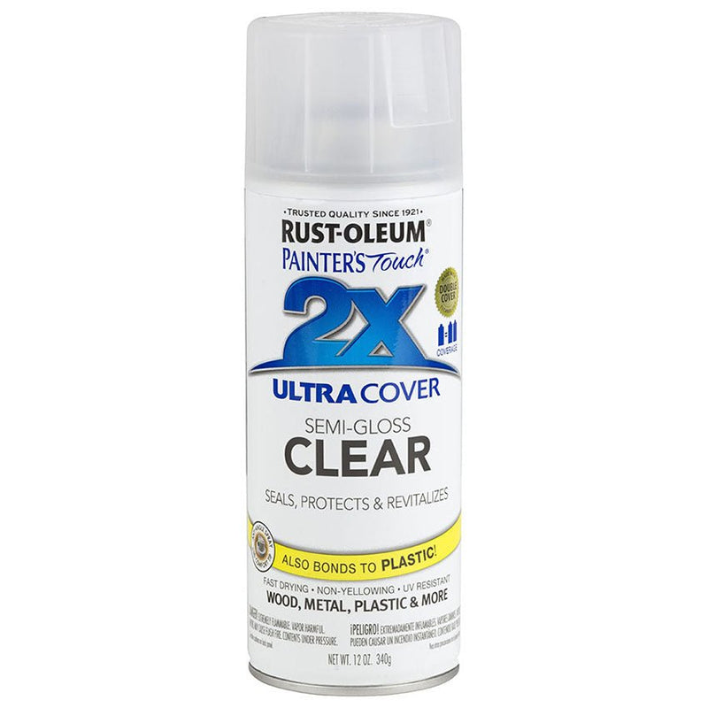 Rust Oleum Painter's Touch 2x Semi Gloss Clear Spray Project Weekend DIY