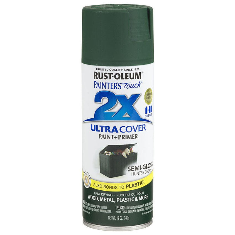 Rust Oleum Painter's Touch 2x Semi Gloss Hntr Spray Project Weekend DIY