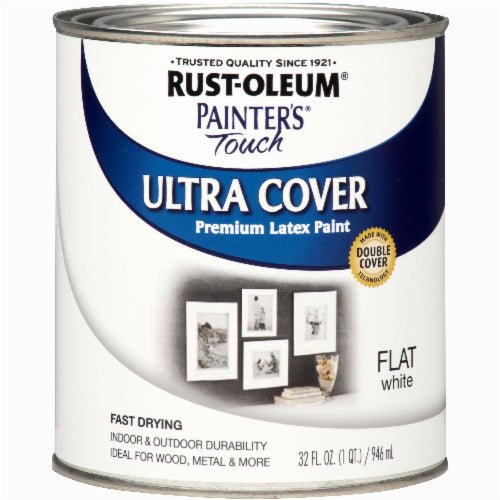 Rust - Oleum Painter's Touch Ultra Cover Flat White - Quart - LCB Paint & Supply