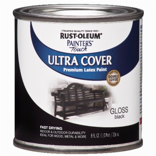 Rust Oleum Painter's Touch Ultra Cover Gloss Black Pint Project Weekend DIY