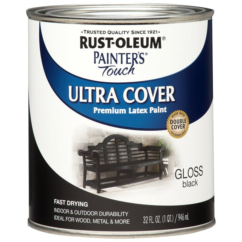 Rust - Oleum Painter's Touch Ultra Cover Gloss Black - Quart - LCB Paint & Supply