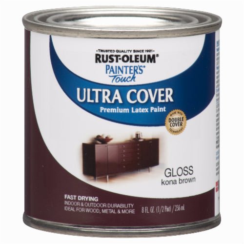 Rust - Oleum Painter's Touch Ultra Cover Kona Brown - Half Pint - LCB Paint & Supply