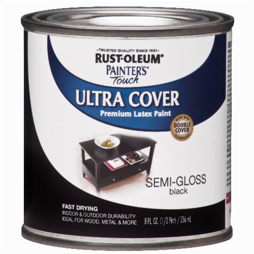 Rust - Oleum Painter's Touch Ultra Cover Semi - Gloss Black - Half Pint - LCB Paint & Supply