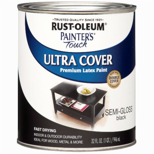 Rust - Oleum Painter's Touch Ultra Cover Semi - Gloss Black - Quart - LCB Paint & Supply