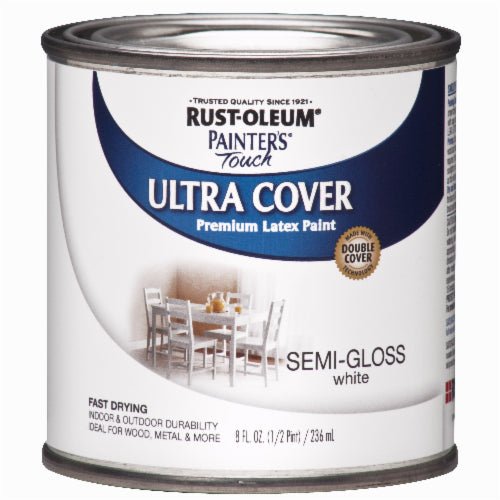 Rust - Oleum Painter's Touch Ultra Cover Semi - Gloss White - Half Pint - LCB Paint & Supply