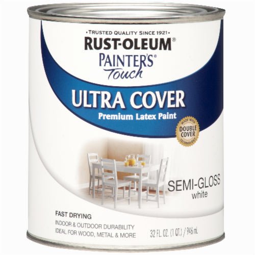 Rust - Oleum Painter's Touch Ultra Cover Semi - Gloss White - Quart - LCB Paint & Supply