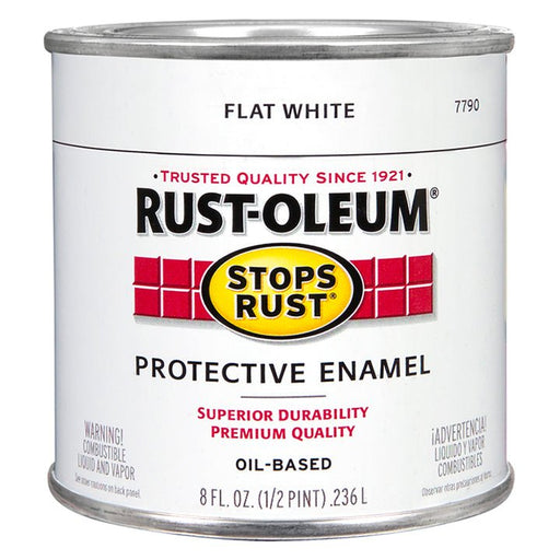 Rust - Oleum Protective Enamel Flat White - Half Pint - LCB Paint & Supply