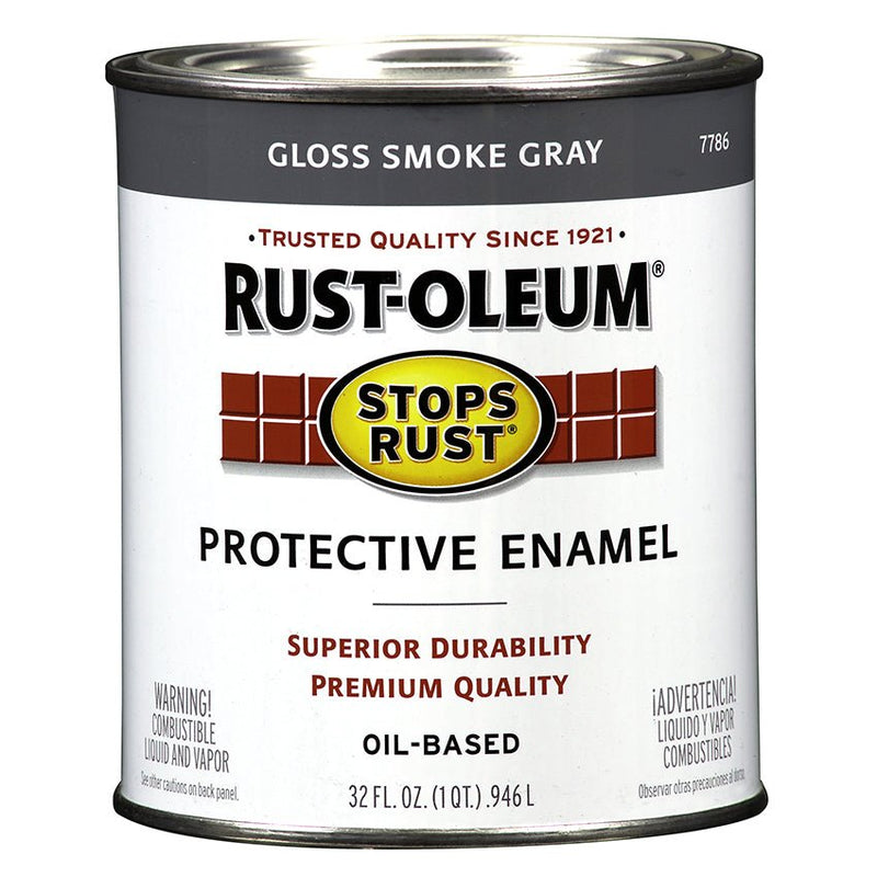 Rust - Oleum Protective Enamel Gloss Smoke Gray - Quart - LCB Paint & Supply
