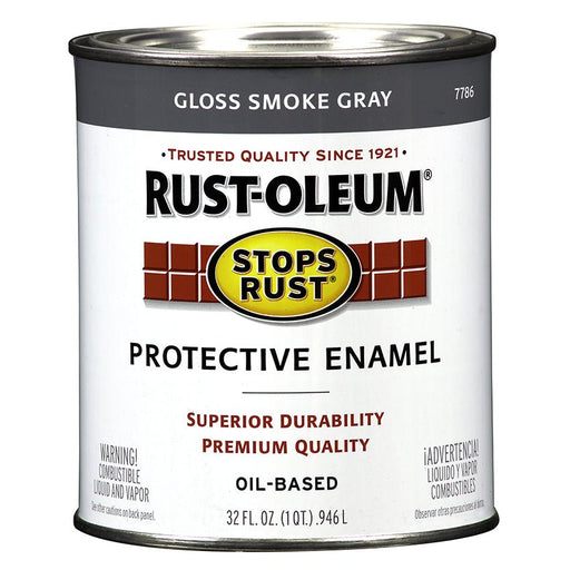 Rust - Oleum Protective Enamel Gloss Smoke Gray - Quart - LCB Paint & Supply