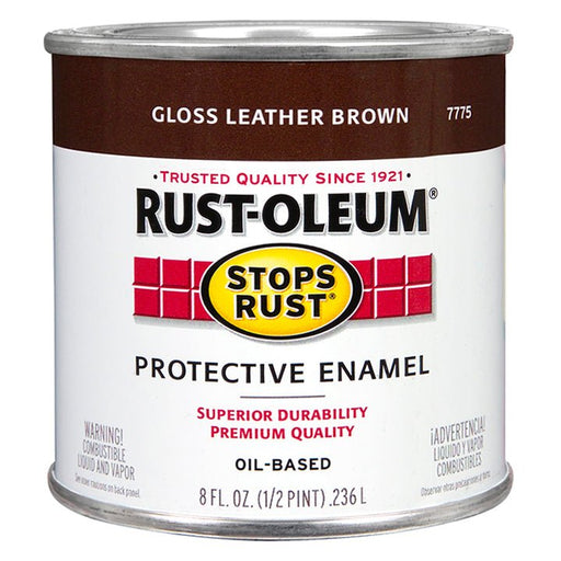 Rust - Oleum Protective Enamel Leather Brown - Half Pint - LCB Paint & Supply