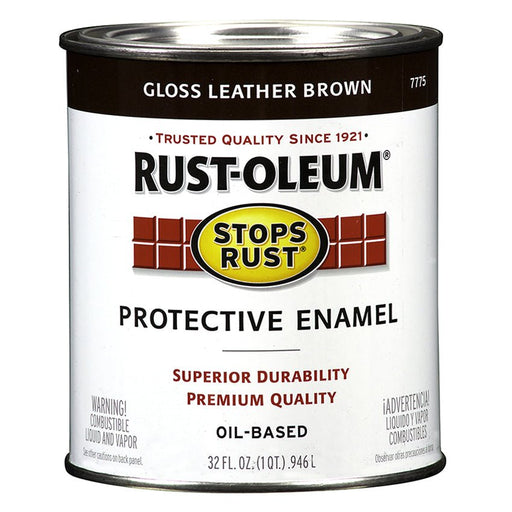 Rust - Oleum Protective Enamel Leather Brown - Quart - LCB Paint & Supply