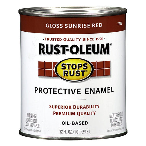 Rust - Oleum Protective Enamel Sunrise Red - Quart - LCB Paint & Supply