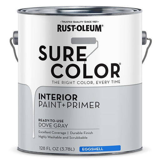 Rust - Oleum Sure Color Eggshell Interior Paint + Primer - Dove Gray (Gallon) - LCB Paint & Supply