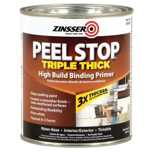 Zinsser Peel Stop 3 Thick Primer Quart Project Weekend DIY